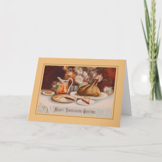 Vintage Thanksgiving Holiday Card (Front)