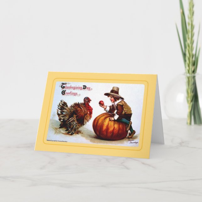 Vintage Thanksgiving Holiday Card (Front)