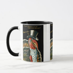 Vintage Thanksgiving Humourous Turkey  Mug