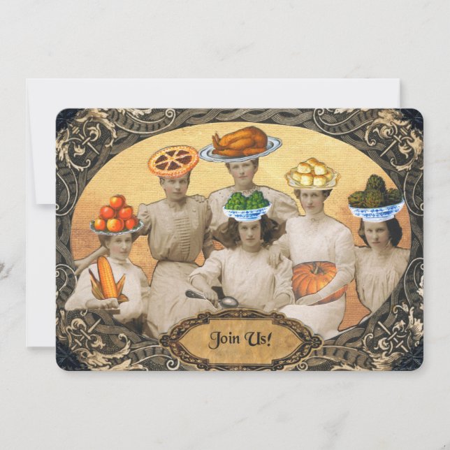 Vintage Thanksgiving Invitation (Front)