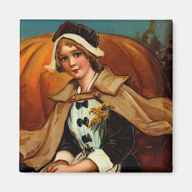 Vintage Thanksgiving Magnet (Front)