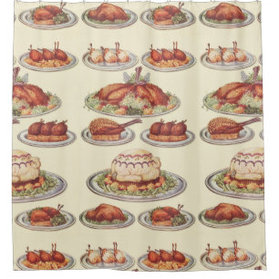 Vintage Thanksgiving Menu Turkey Traditional Dish 