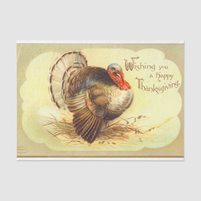 Vintage Thanksgiving Mix Series Design 13 Tissue Paper (Front)