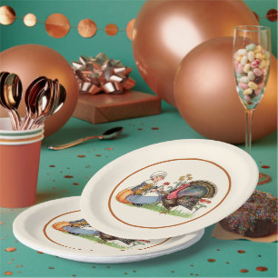 Vintage Thanksgiving Paper Plate
