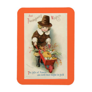 Vintage Thanksgiving Pilgrim Magnet