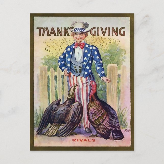 Vintage Thanksgiving Postcard (Front)