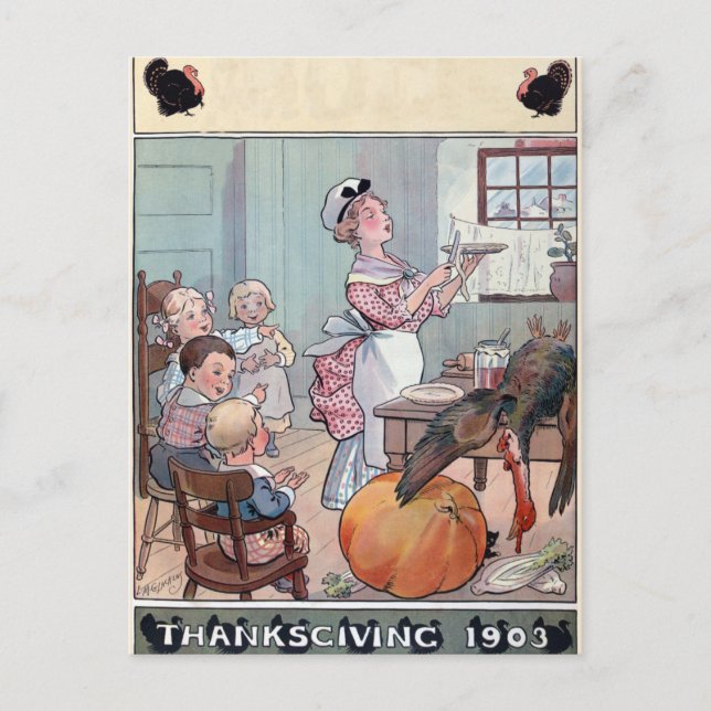 Vintage Thanksgiving Postcard (Front)