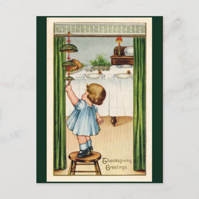 Vintage Thanksgiving Postcard (Front)