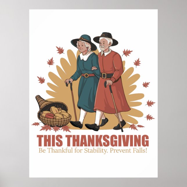 Vintage Thanksgiving Stability – Be Thankful Poster (Front)