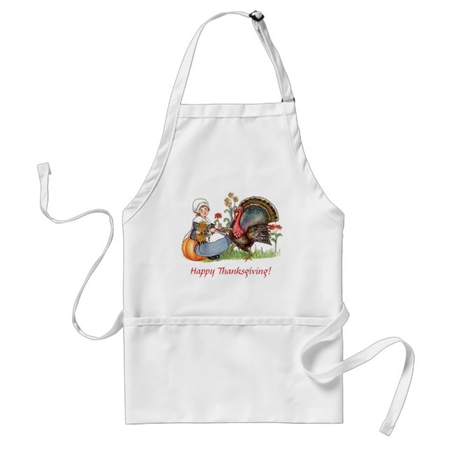 Vintage Thanksgiving Standard Apron (Front)