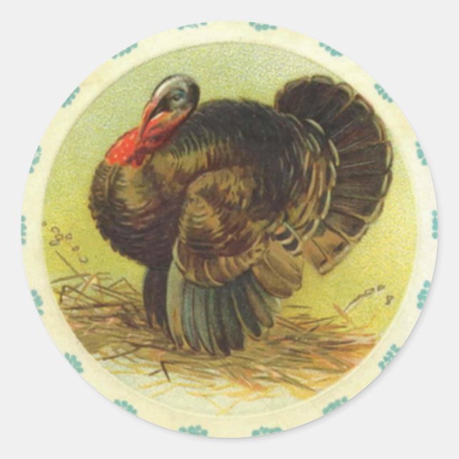 vintage thanksgiving sticker (Front)