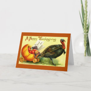 Vintage Thanksgiving Turkey Card