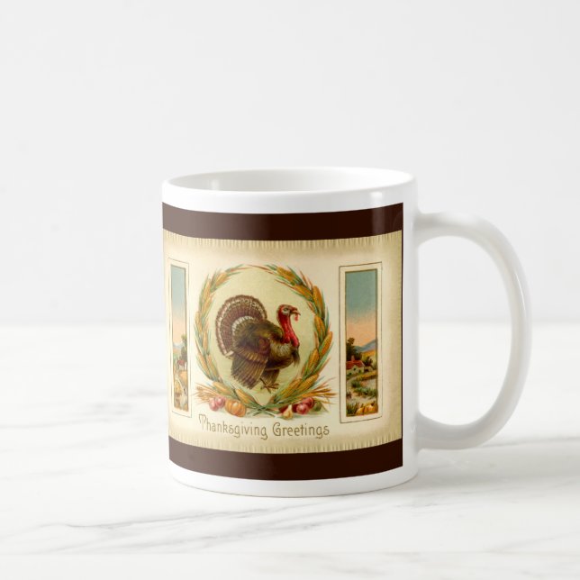 Vintage Thanksgiving Turkey Mug (Right)