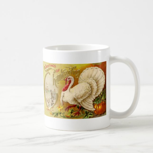 Vintage Thanksgiving Turkey Mug (Right)