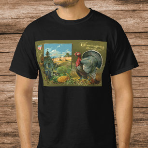 Vintage Thanksgiving, Turkey on the Farm T-Shirt