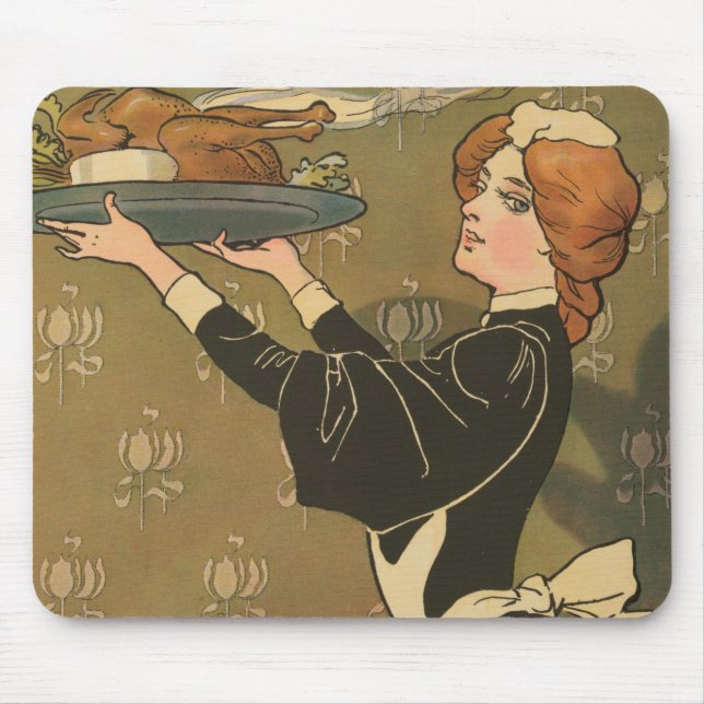 Vintage Thanksgiving Victorian Turkey Mouse Pad (Front)