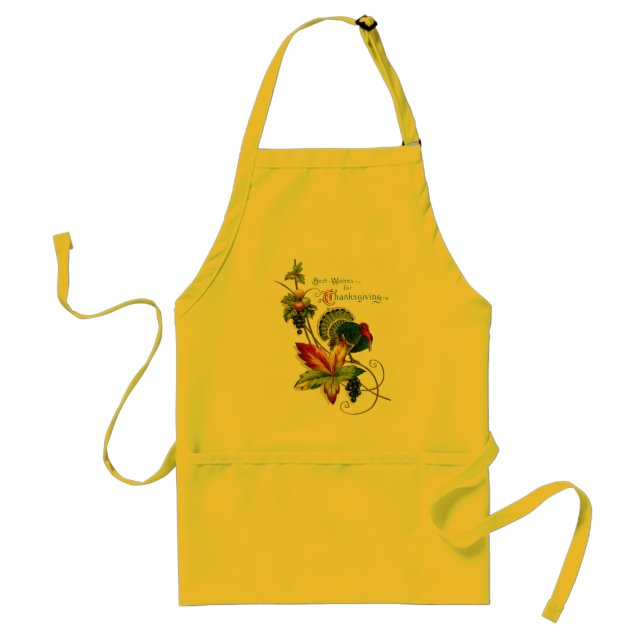 Vintage Thanksgiving-Wishes Apron (Front)