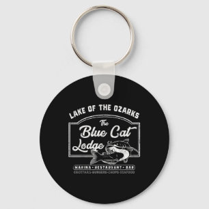 Vintage The Blue Cat Lodge Lake Of The Ozarks Keychain