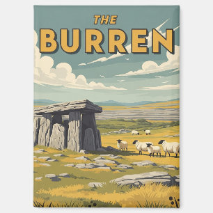 Vintage The Burren Ireland Travel Magnet