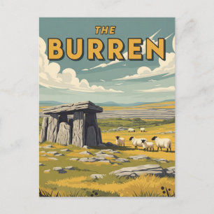 Vintage The Burren Ireland Travel Postcard