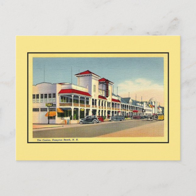 Vintage the Casino Hampton Beach NH Postcard (Front)