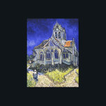 Vintage The church in Auvers-sur-Oise by Van Gogh Canvas Print<br><div class="desc">A beautiful reproduction of "The church in Auvers-sur-Oise,  View from the Chevet" created  in 1890 by the renowned Post-Impressionist Dutch painter,  Van Gogh.  The painting was created the same year Van Gogh died.</div>