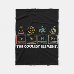 Vintage The Coolest Element Periodic Table Chemist Fleece Blanket