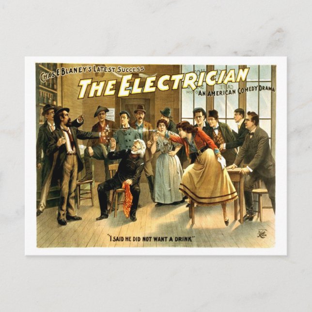 Vintage - The Electrician Postcard (Front)