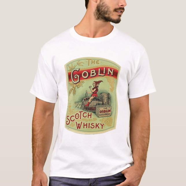 Vintage "The Goblin " Scotch Whiskey Label Shirt (Front)