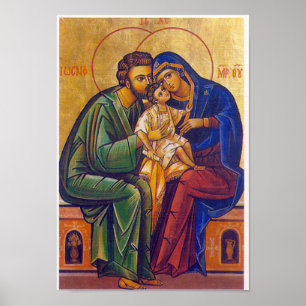 vintage the holy family, Jesus christ, Josef,Mary Poster