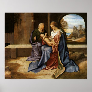 vintage the holy family, Jesus christ, Josef, Mary Poster