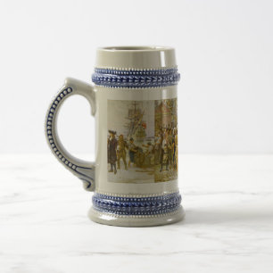 Vintage The Landing of William Penn Jean Ferris Beer Stein