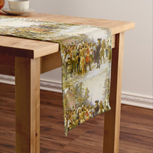 Vintage The Landing of William Penn Jean Ferris Long Table Runner