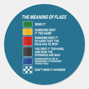 Vintage The Meaning Of Racing Flags Motorsrt Racin Classic Round Sticker
