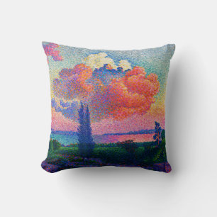 Vintage The Pink Cloud (1896) painting Throw Pillow