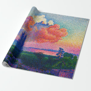 Vintage The Pink Cloud (1896) painting Wrapping Paper