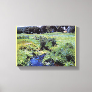 Vintage The Pool Medfield by Dennis Bunker Canvas Print