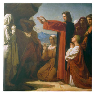 Vintage The Raising of Lazarus Tile