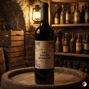 Vintage "The Smith Reserve" Personalized Aged Wine Label