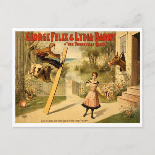 Vintage - The Vaudeville Craze Postcard