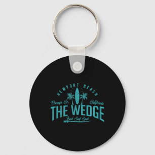 Vintage The Wedge Best Surf Spot Newport Beach Dge Keychain