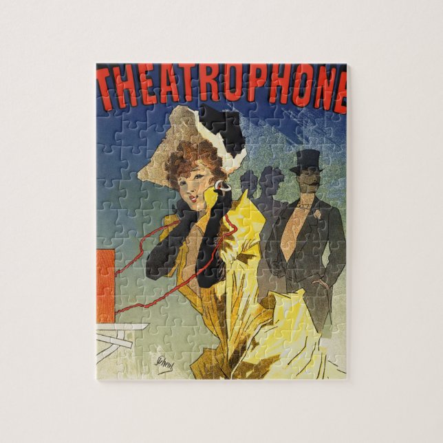 Vintage Theater Advertising Poster Art Painting Jigsaw Puzzle (Vertical)