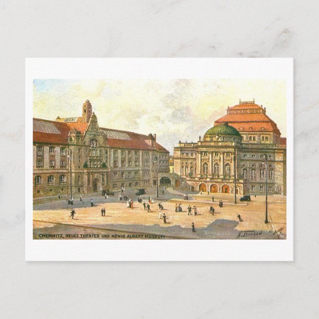 Vintage Theatre and Museum, Chemnitz, Germany Postcard (Front)