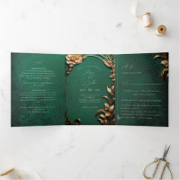 Vintage Theatre-Inspired Tri-Fold Wedding