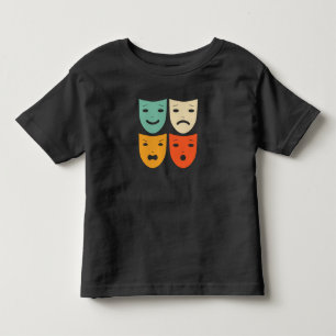 Vintage Theatre Masks Theatre Actress Drama Actor Toddler T-shirt