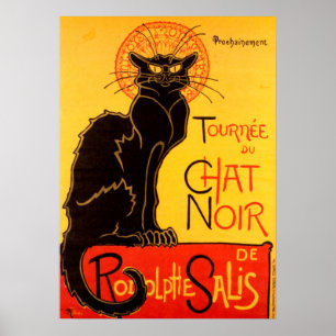 Vintage Theatre Show Chat Noir Black Cat Tour Poster