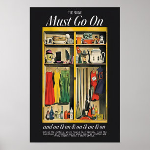 Vintage Theatre Wardrobe Art Print Backstage