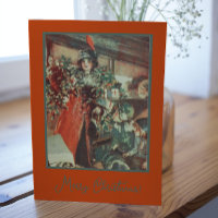 Vintage Themed Christmas Tree Gifts Winter Lady 