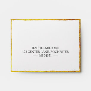 Vintage thin gold border frame rspv envelope