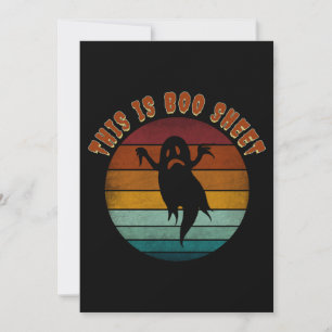 Vintage This Is Boo Sheet Halloween Ghost Invitation